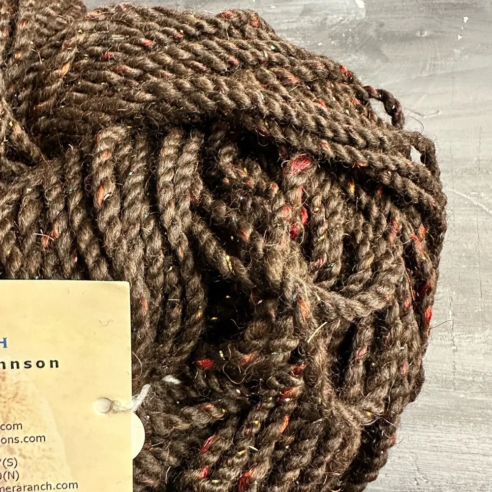 Chimera Ranch hand milled alpaca and firestar dark brown multicolor 105 yrd yarn